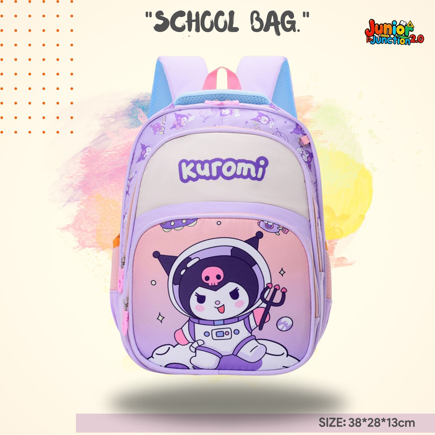 🛸 Kuromi "Space Explorer" Premium 3D School Bag 🎒