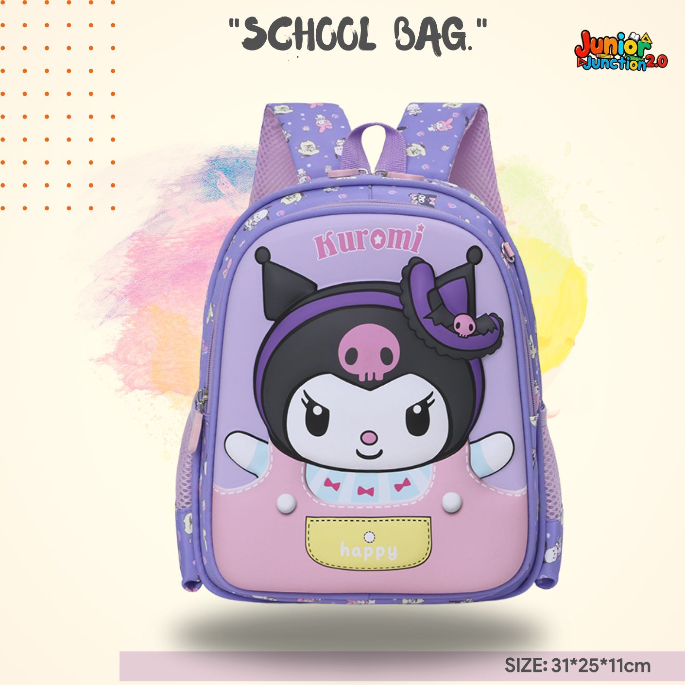 "Kuromi Magic" Gothic-Sweet Edition Premium School Bag 💜✨