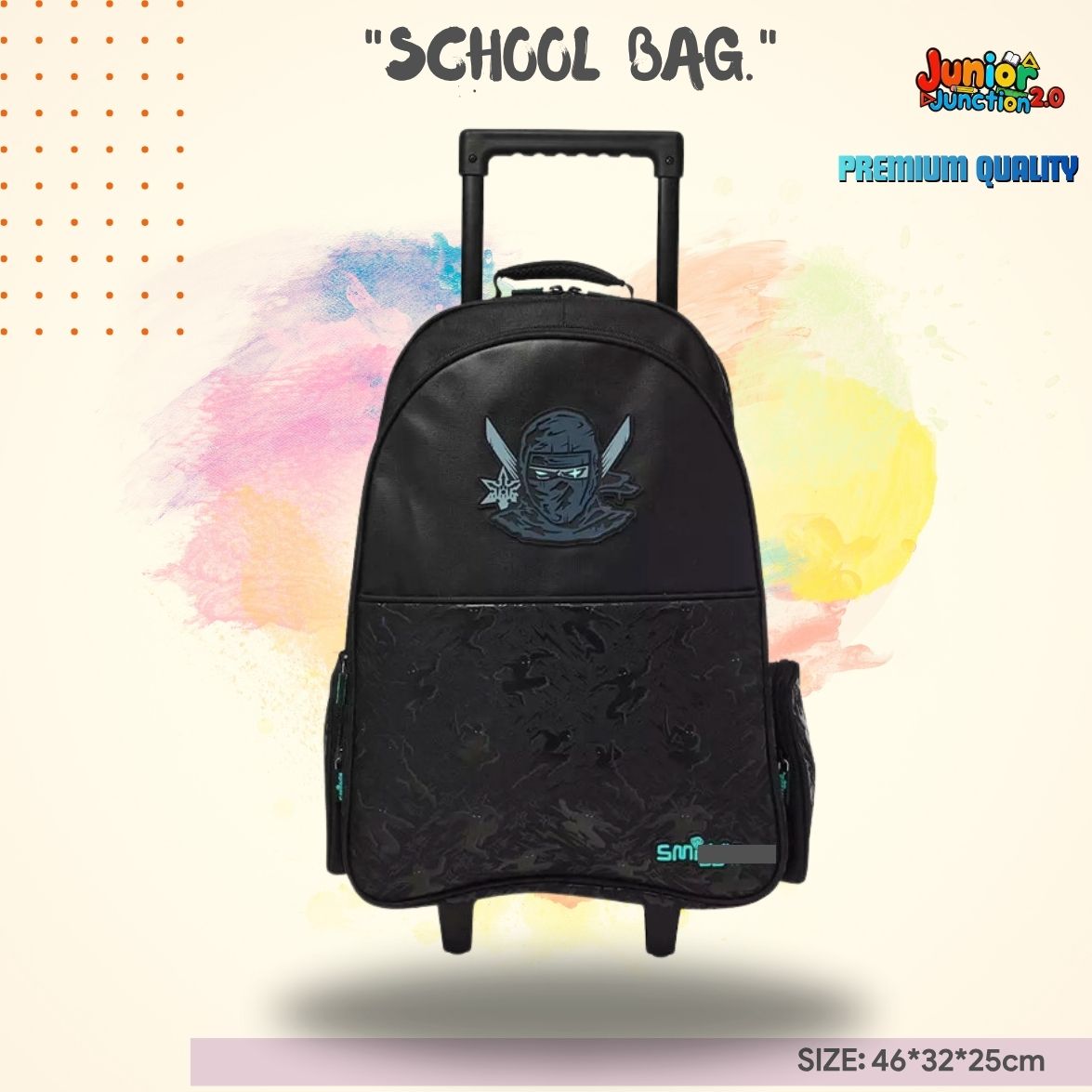 Shadow Ninja Stealth Edition School Trolley Bag 🥷