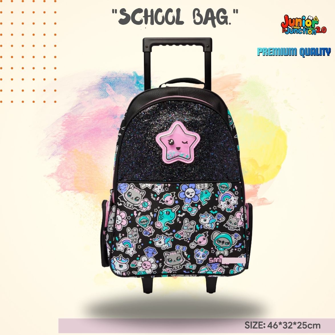 Cosmic Star Midnight Edition School Trolley Bag