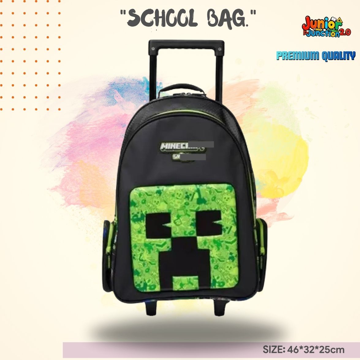 Pixel World Mob School Trolley Bag