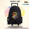 Magic Academy Wizard Crest School Trolley Bag (Black & Gold) 🏰✨