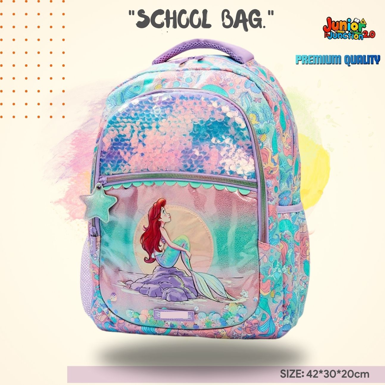 $miggle "Under-the-Sea Mermaid" Magic Backpack (Aqua & Coral Sunset) 🧜‍♀️✨