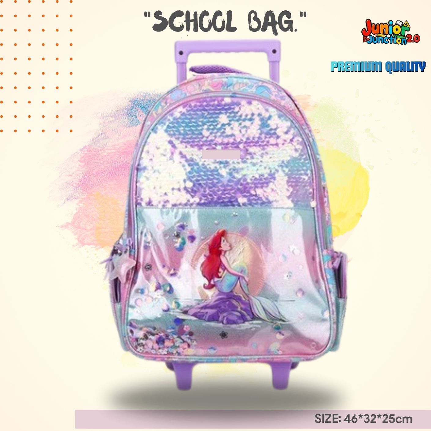 $miggle "Ocean Sparkle" Ariel Edition School Trolley Bag 🧜‍♀️✨