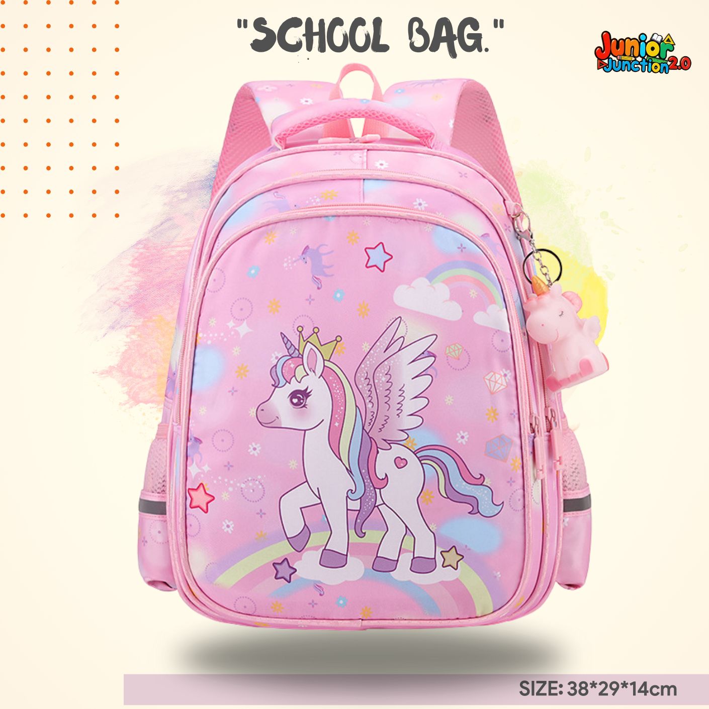 ✨ "Pink Sparkle" Unicorn Dreamland Premium School Bag 🦄🌈💖