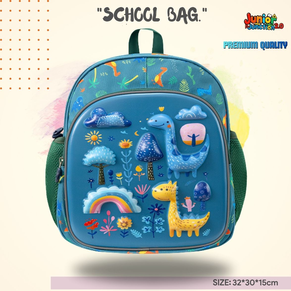 🎒 Friendly Dinosaur Adventure School Bag