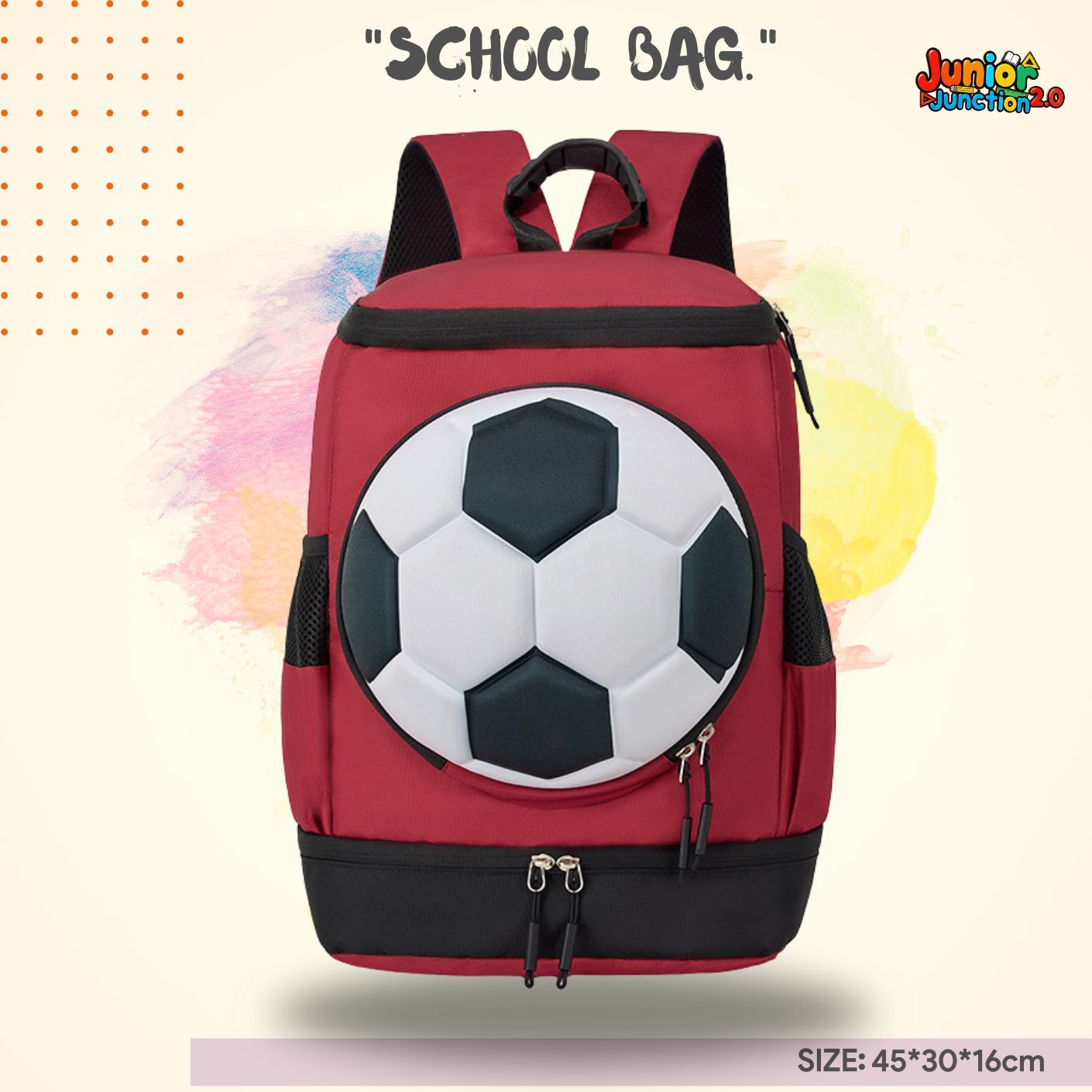 ⚽ Goal-Getter "Soccer Star" Premium Sports Backpack (Maroon) 🎒🏆