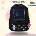 Retro Arcade Interactive Gamer School Bag (Onyx Black & Neon Multi) 🕹️