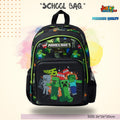 Pixel-Mob 3D Adventure School Bag (Midnight Black & TNT Red) 👾