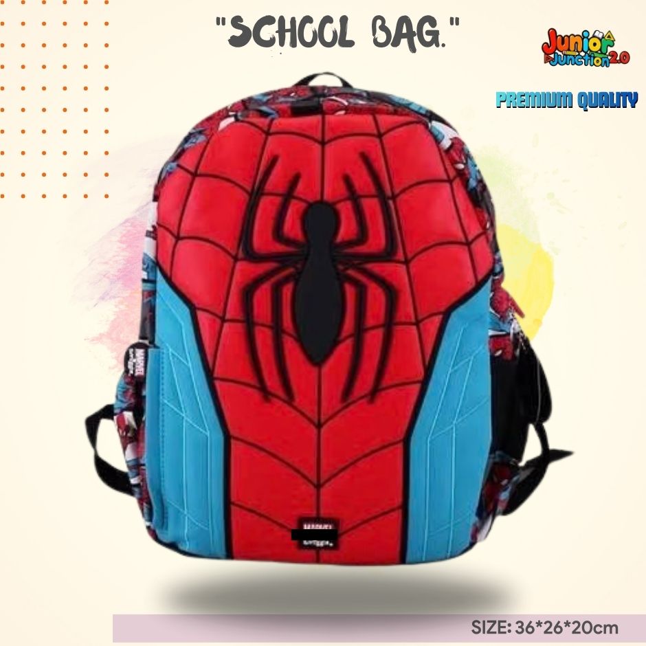 Hero-Edition Web-Slinger Premium School Bag (Red & Blue) 🕷️