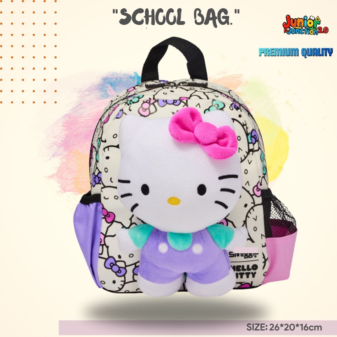 $miggle "Flutter & Shine" Junior Preschool Backpack (Pastel Pink & Radiant Floral) 🌸✨