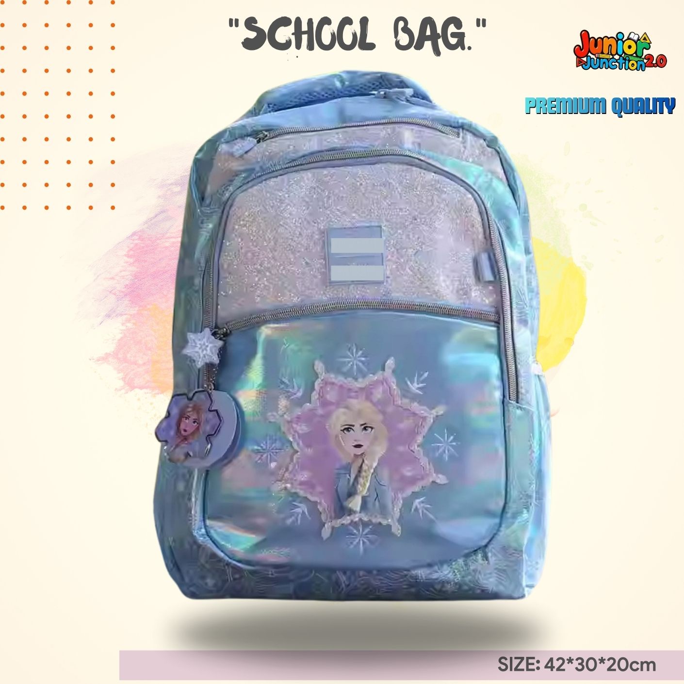 $miggle "Ice Queen" Iridescent Adventure School Bag (Frosty Blue & Crystal Shimmer) 🎒