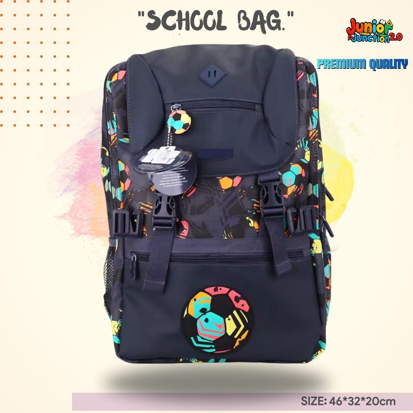 $miggle "Soccer Super-Star" Championship Edition Backpack (Midnight Navy & Neon) ⚽🏆