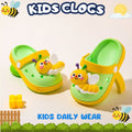 🐝 Kids Busy Bee Clogs – Lime & Sunny Yellow