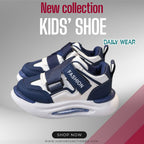 👟 Kids Urban Street Athleisure Sneakers – Deep Navy & Cream