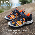 👡 Kids Horizon Trail Sport Sandals – Deep Navy & Solar Orange