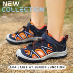 👡 Kids Horizon Trail Sport Sandals – Deep Navy & Solar Orange