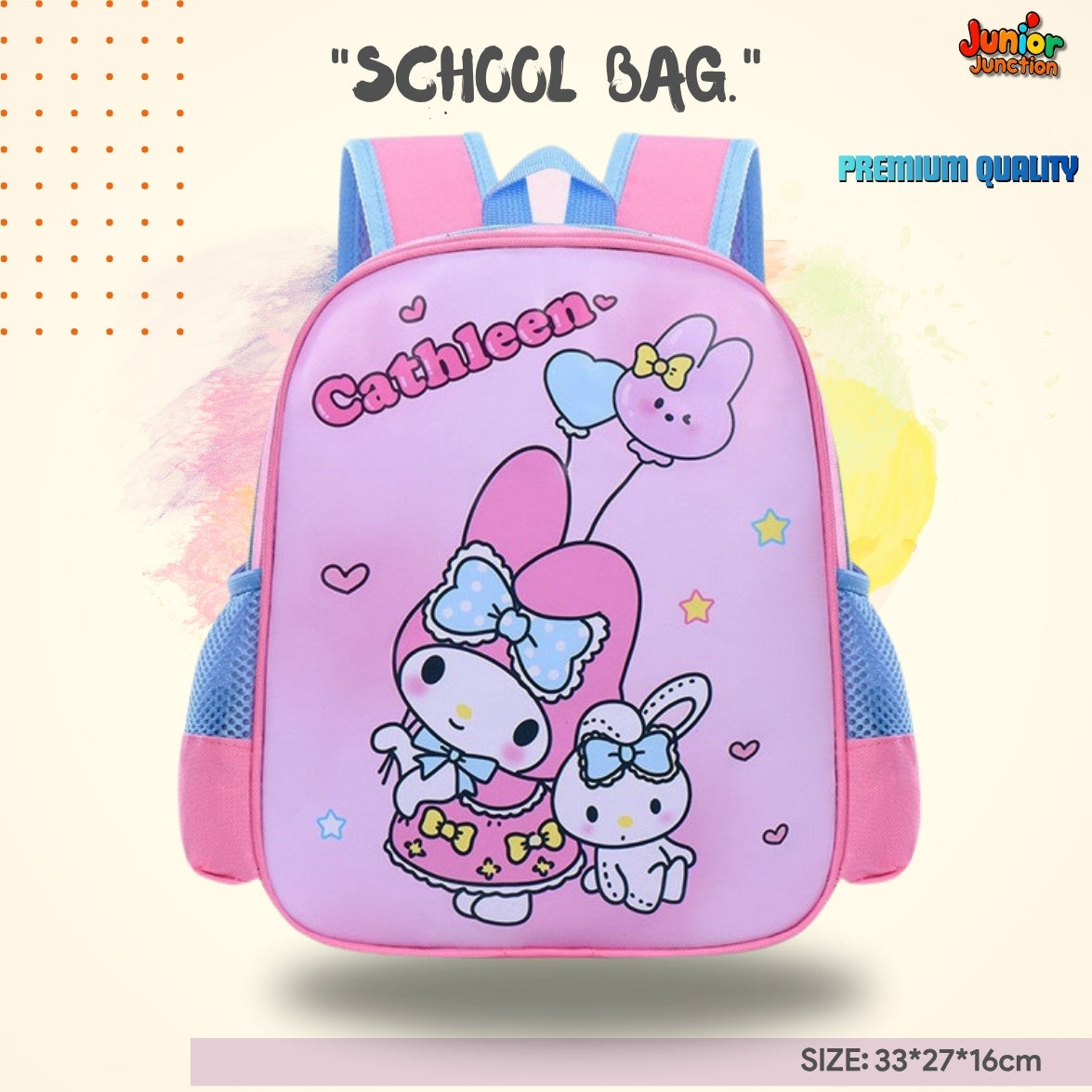 Sweet Bunny Friends Kids School Bag (33cm)