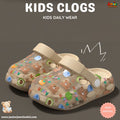 Kids Happy Bear & Fun Treats Clogs – Beige & Clear