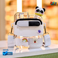 🚀🐼 "Smile Panda Dual-Chamber" Premium Kids 2-in-1 Square Water Bottle (Panda Monochrome Edition) 🥤