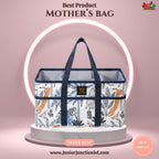 🧺 Premium Multi-Functional Baby Diaper Caddy & Organizer Tote – Safari Adventure Edition