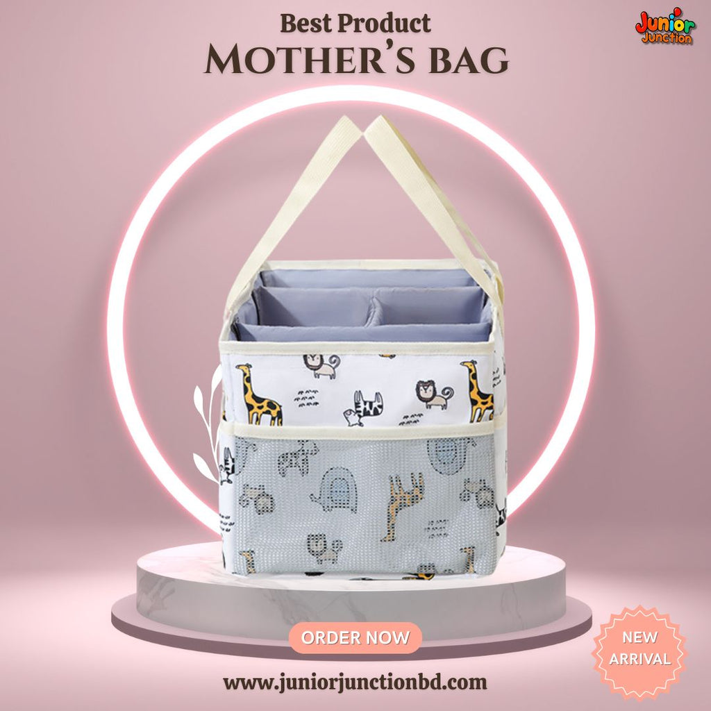 🧺 Premium Multi-Functional Mother’s Bag & Diaper Caddy – Safari Adventure Edition