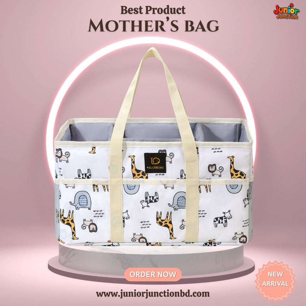 🧺 Premium Multi-Functional Mother’s Bag & Diaper Caddy – Safari Adventure Edition