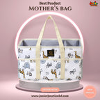 🧺 Premium Multi-Functional Mother’s Bag & Diaper Caddy – Safari Adventure Edition