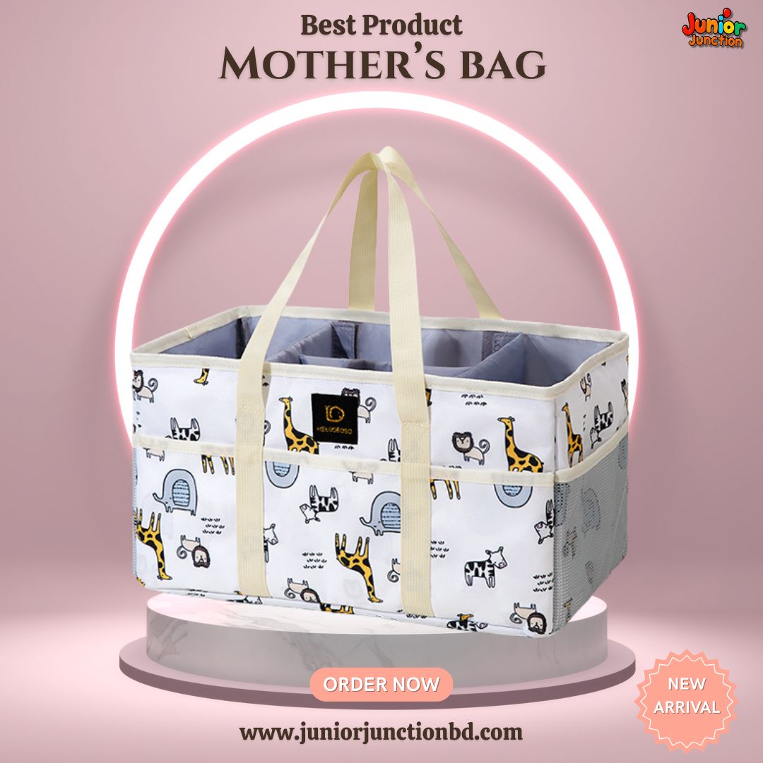 🧺 Premium Multi-Functional Mother’s Bag & Diaper Caddy – Safari Adventure Edition