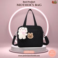 👜 Premium Compact Mother’s Handbag & Crossbody – Classic Black Teddy Edition