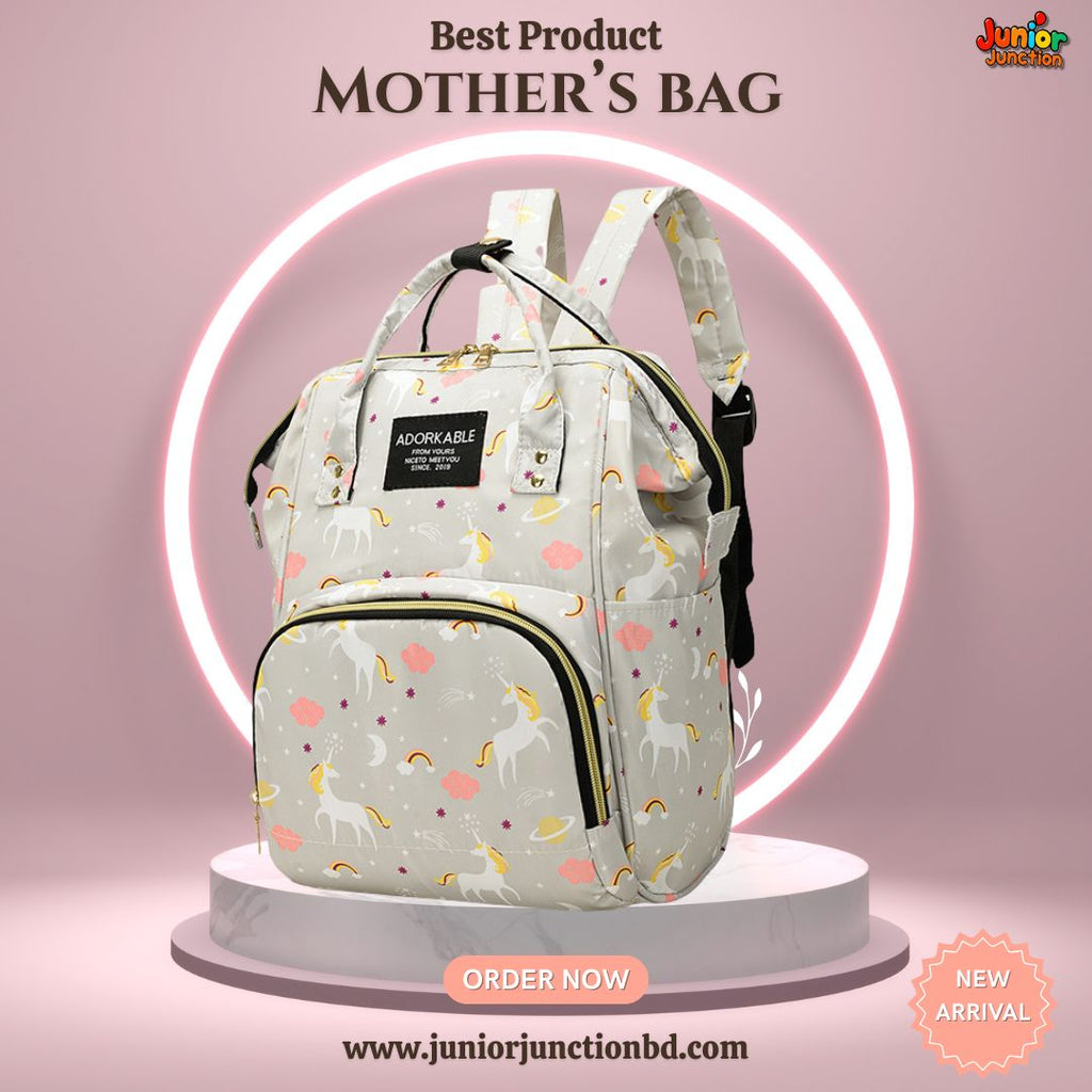 🎒 Premium Multi-Functional Mother’s Backpack – Magical Unicorn Edition