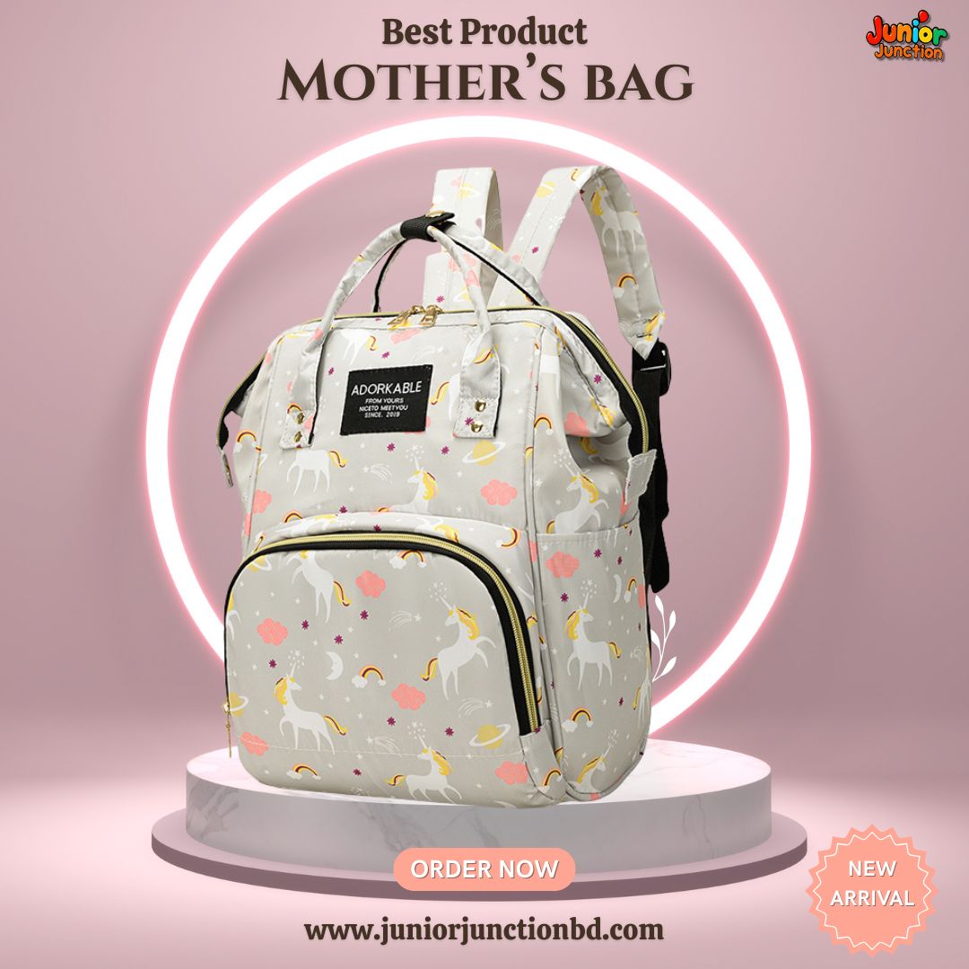 🎒 Premium Multi-Functional Mother’s Backpack – Magical Unicorn Edition
