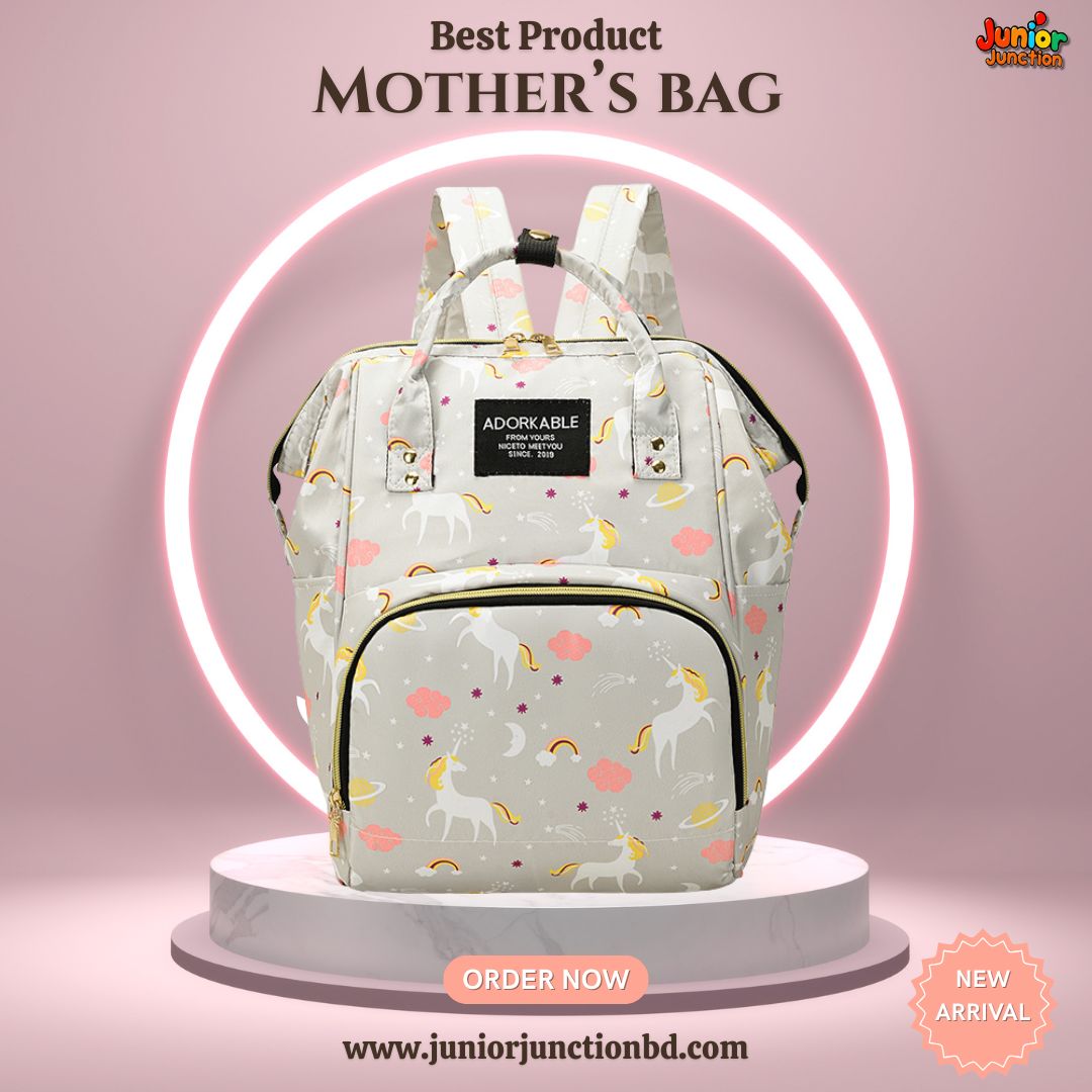 🎒 Premium Multi-Functional Mother’s Backpack – Magical Unicorn Edition