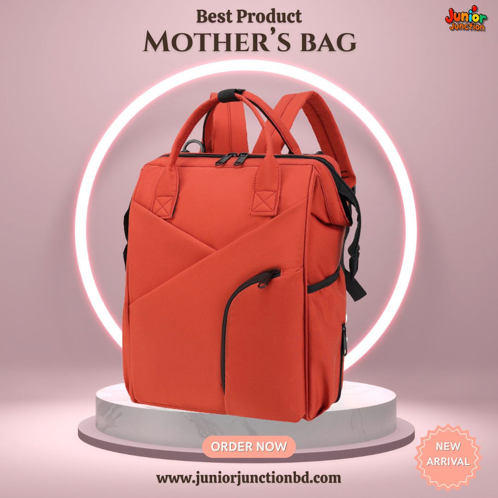 🎒 Premium Multi-Functional Mother’s Backpack – Sleek Terracotta Edition