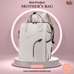 🎒 Premium Multi-Functional Mother’s Backpack – Sleek Off-White Ivory Edition