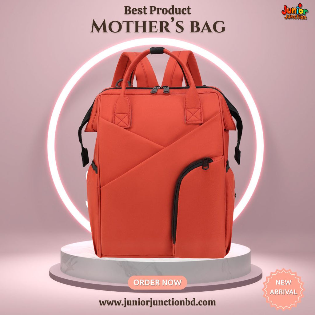 🎒 Premium Multi-Functional Mother’s Backpack – Sleek Terracotta Edition