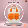 Urban-Mom Multi-Function Backpack – Pastel Cream & Vibrant Orange