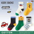 🚗 Beep Beep Traffic & Car 5-Pair Premium Sock Set
