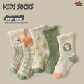 🌿 Garden Meadow Bunny 5-Pair Premium Sock Set