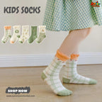 🌿 Garden Meadow Bunny 5-Pair Premium Sock Set
