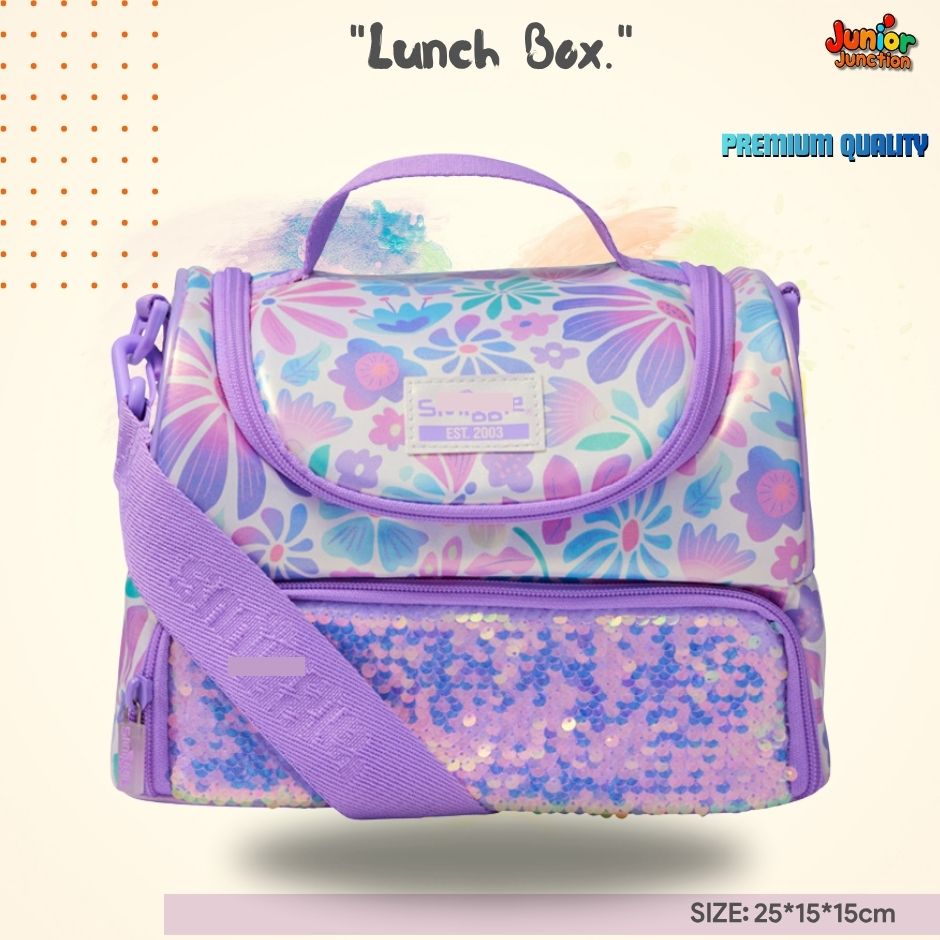 Lavender Fields Reversible Sequin Double-Decker Lunch Bag