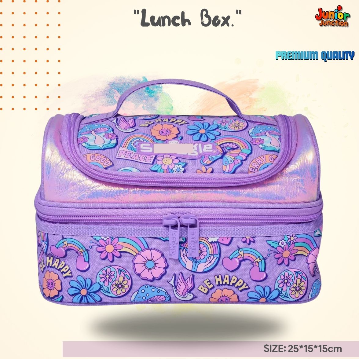 Positive Vibes Shimmering Double-Decker Lunch Bag
