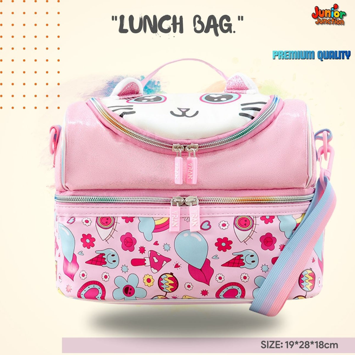 Adorable Kitty Sweet Pop Double-Decker Lunch Bag