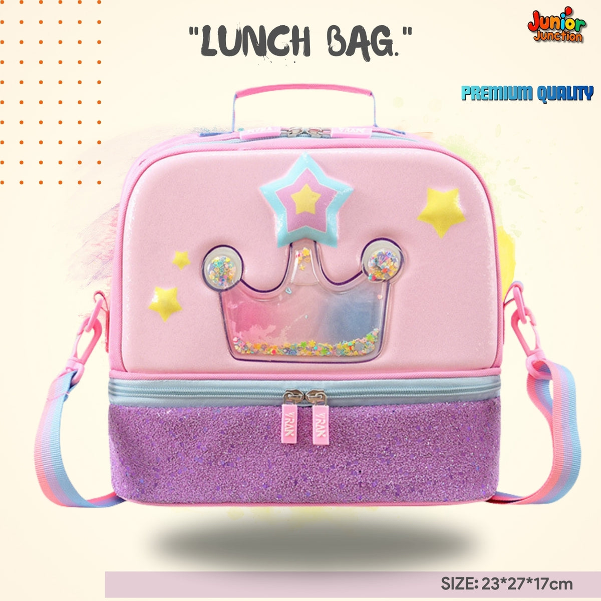 Royal Crown Sparkle Double-Decker Lunch Bag