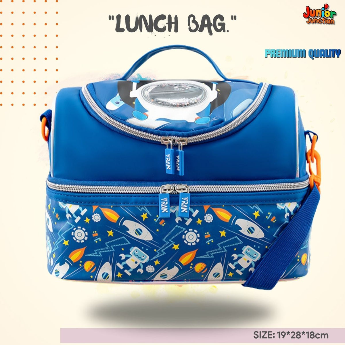 Cosmic Astronaut & Robot Double-Decker Lunch Bag