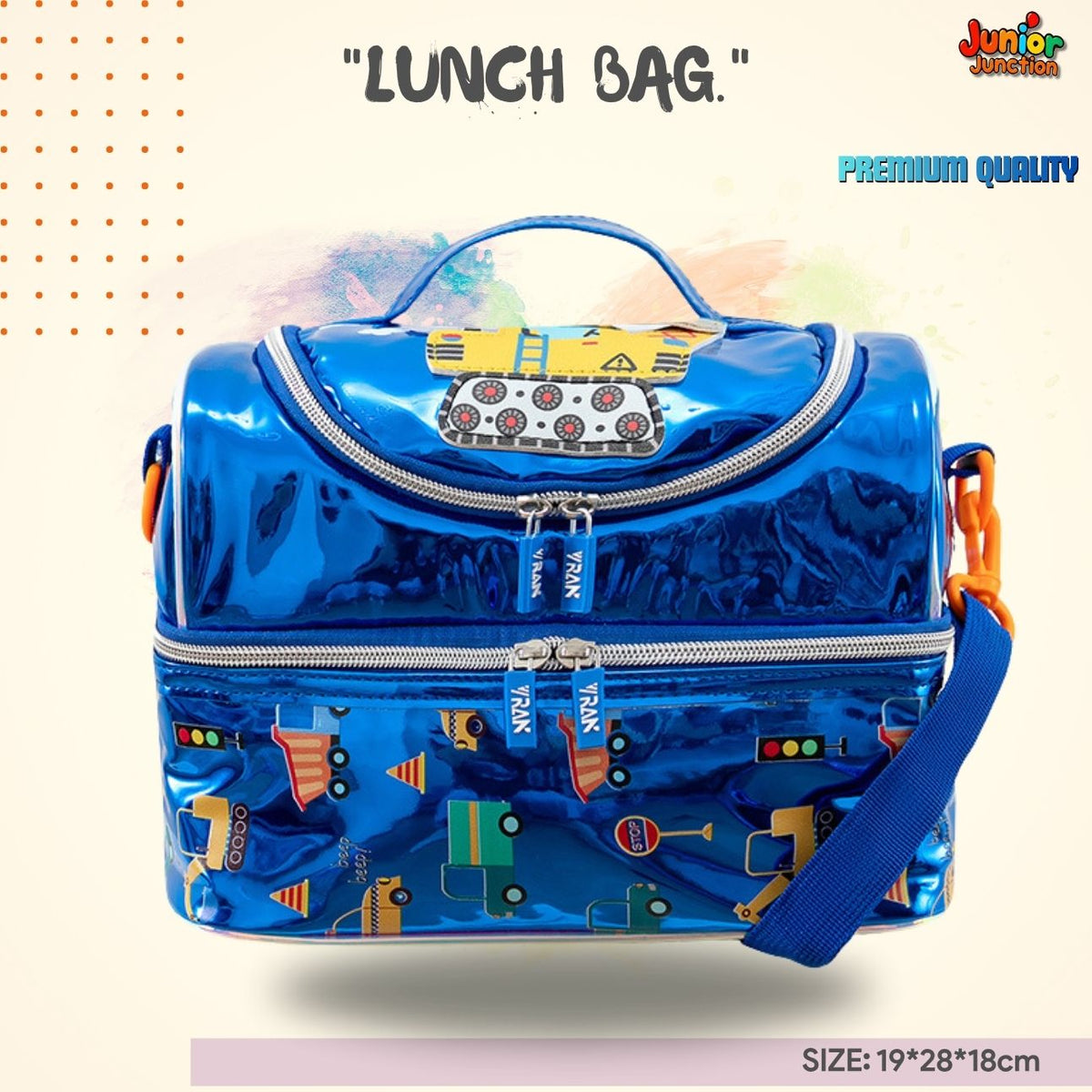 Construction Zone Double-Decker Lunch Bag