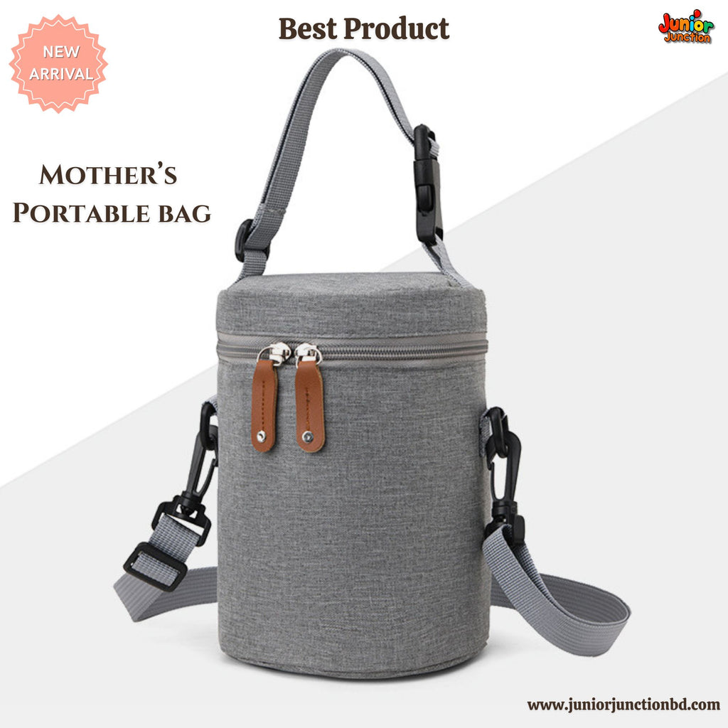 👜 Mother’s Portable Bag – Compact Grey Elegance