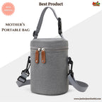 👜 Mother’s Portable Bag – Compact Grey Elegance