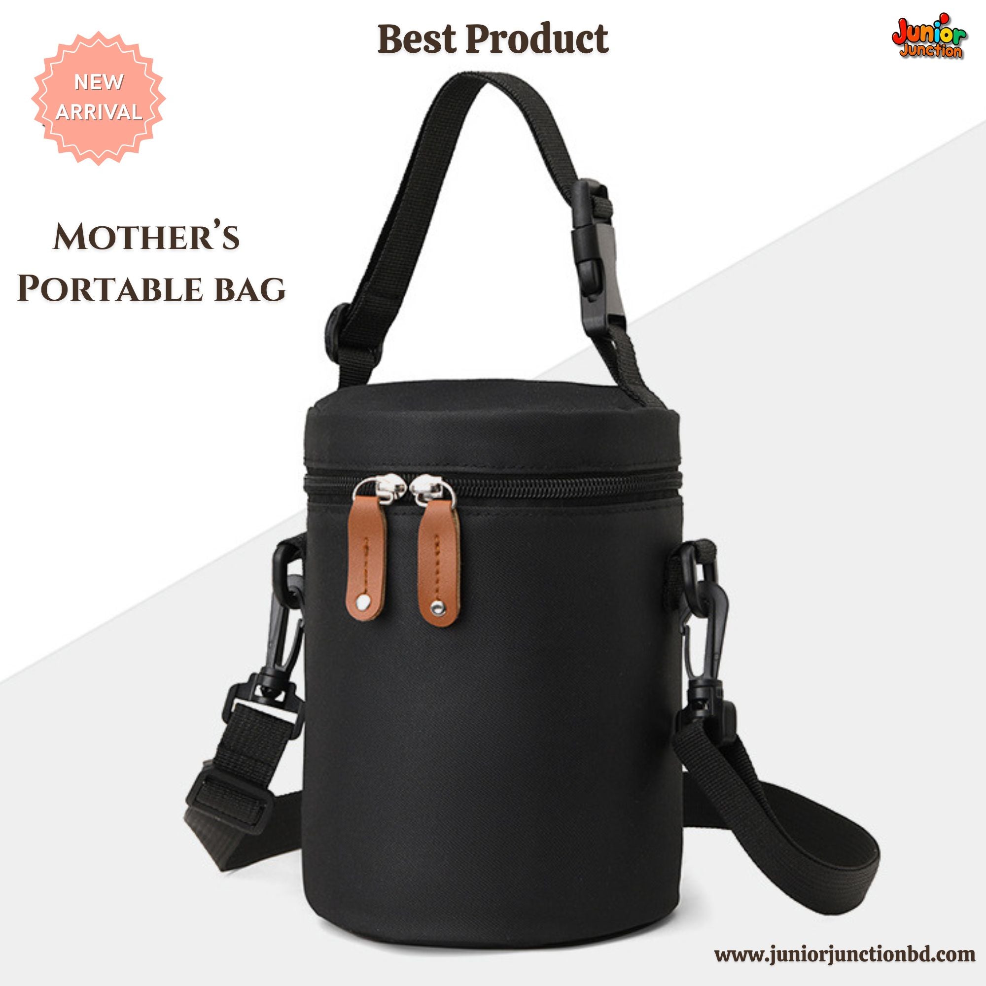 👜 Mother’s Portable Bag – Classic Jet Black