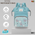 🐻 Minty Teddy Multi-Function Mother’s Bag – Pastel Seafoam (40cm)